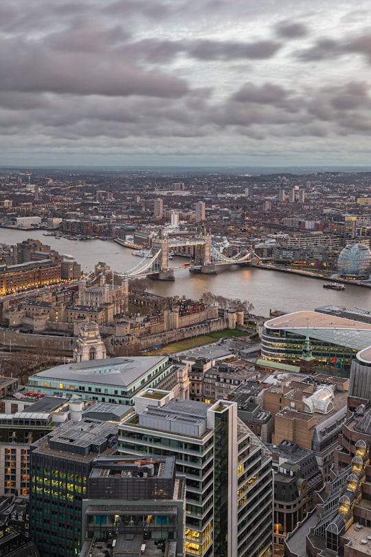 aerial view of city buildings during daytime in Tower Bridge United Kingdom