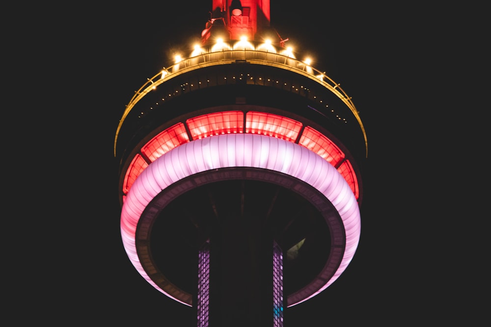 a tall tower with a clock on top of it