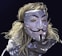 woman in blue and white mask