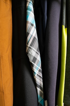 blue white and black plaid dress shirt
