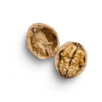 two brown round cookies on white surface