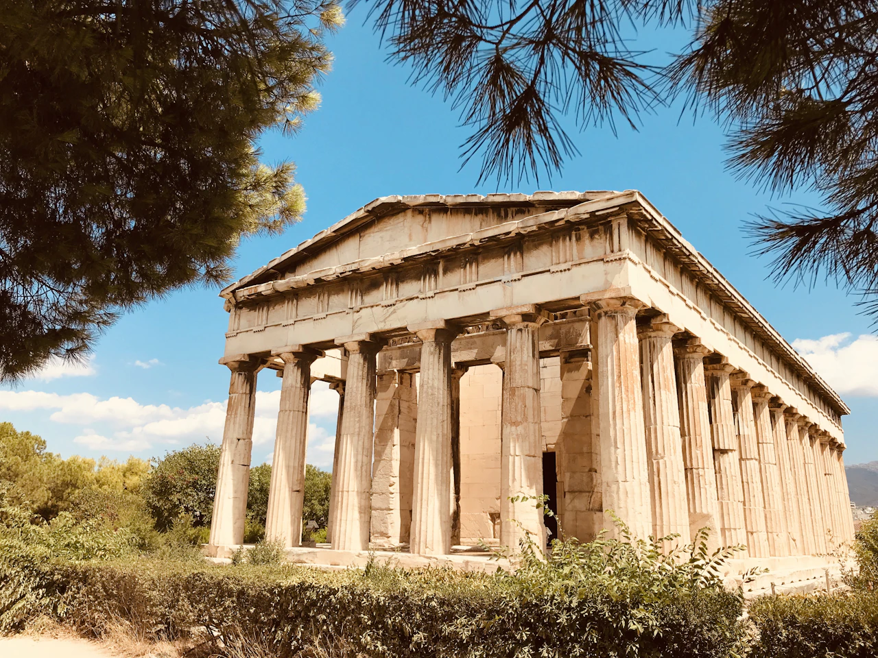 A well-preserved Doric temple in Athens