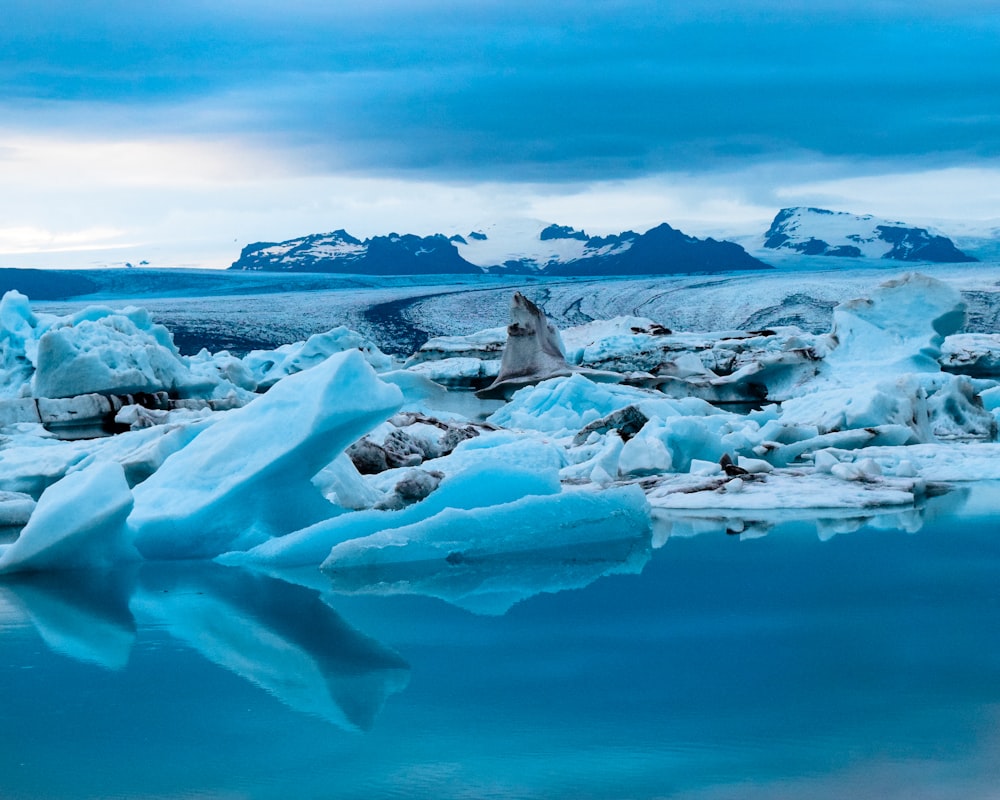 ice on body of water during daytime