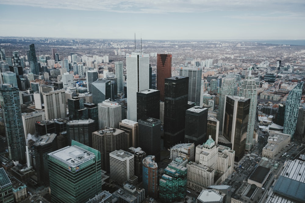 aerial view of city buildings during daytime