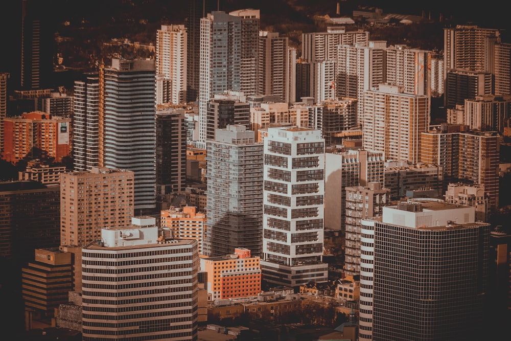 white and gray high rise buildings during daytime