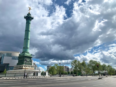 green statue under cloudy sky during daytime