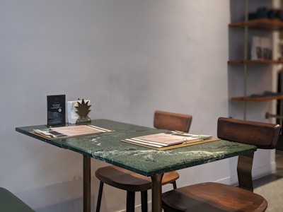 brown wooden chair beside table