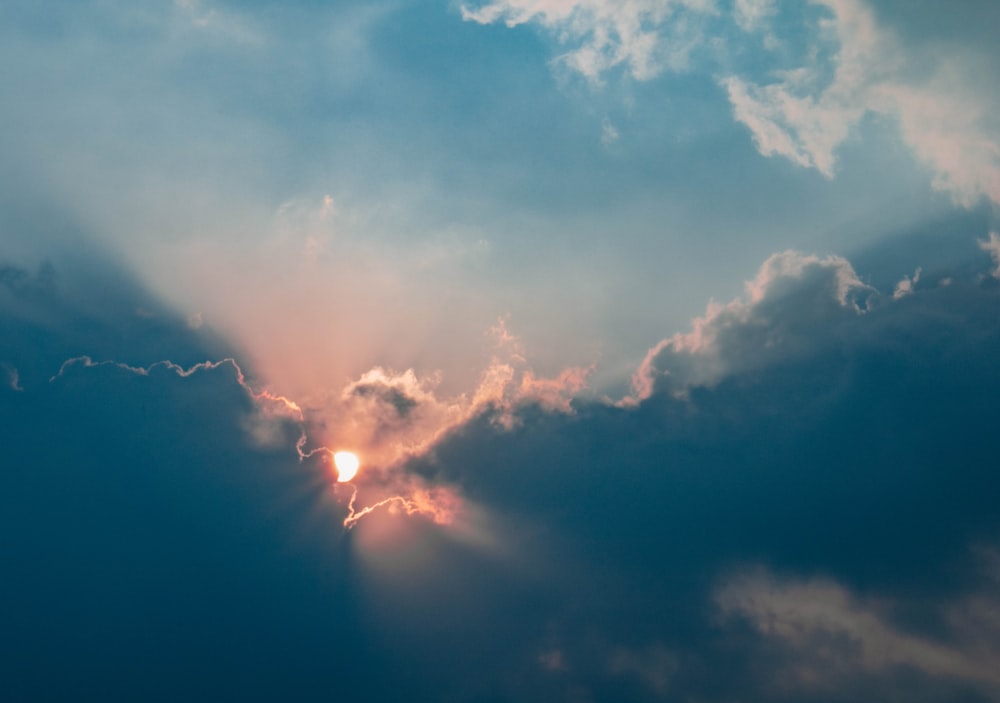 white clouds in blue sky