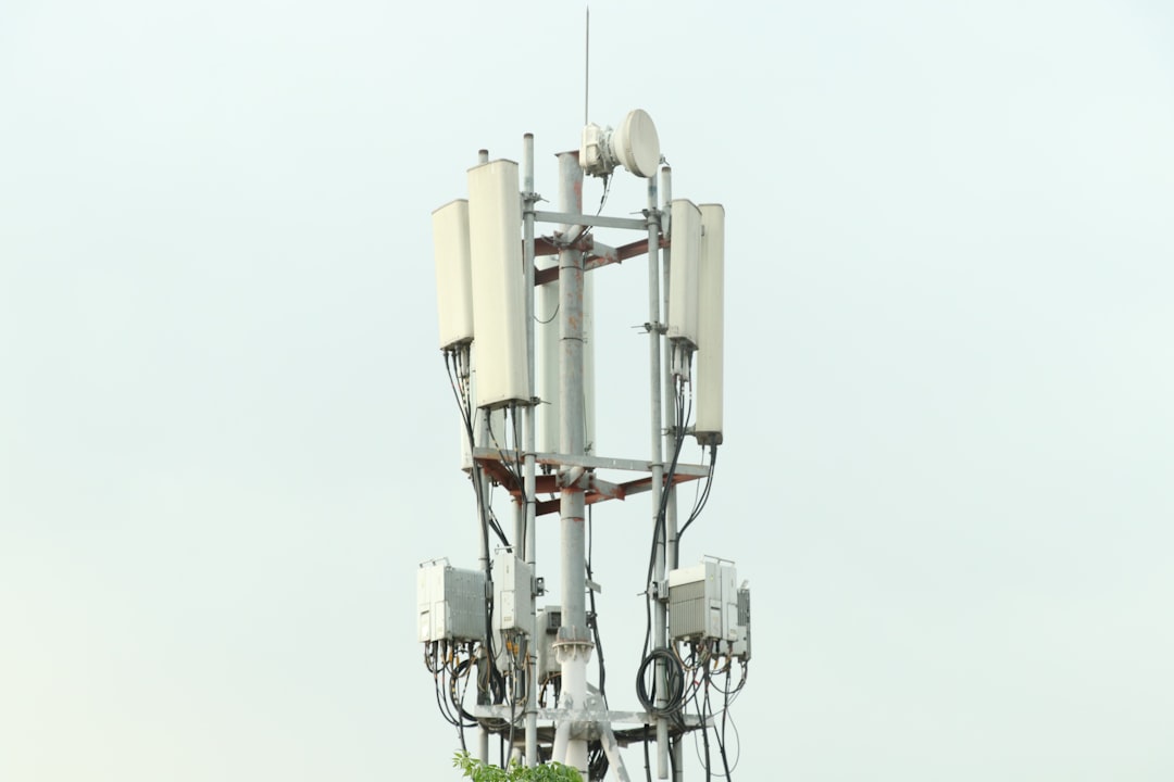 white and silver steel stand, Communication