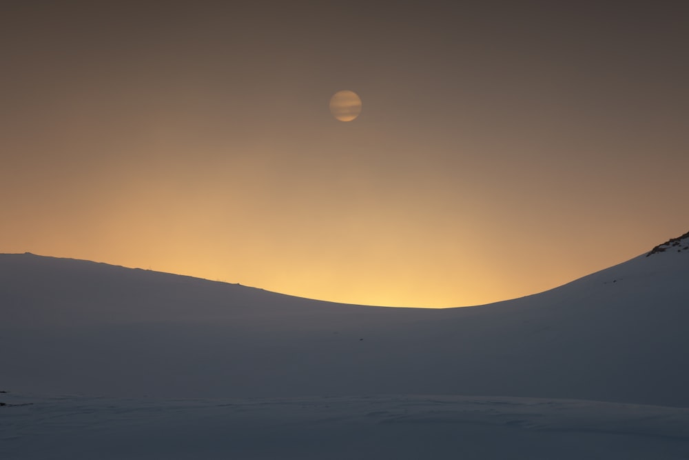 silhouette of mountain during sunset