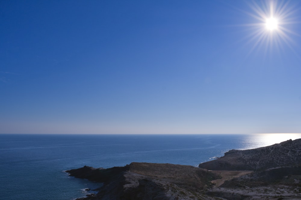 blue sky over the sea