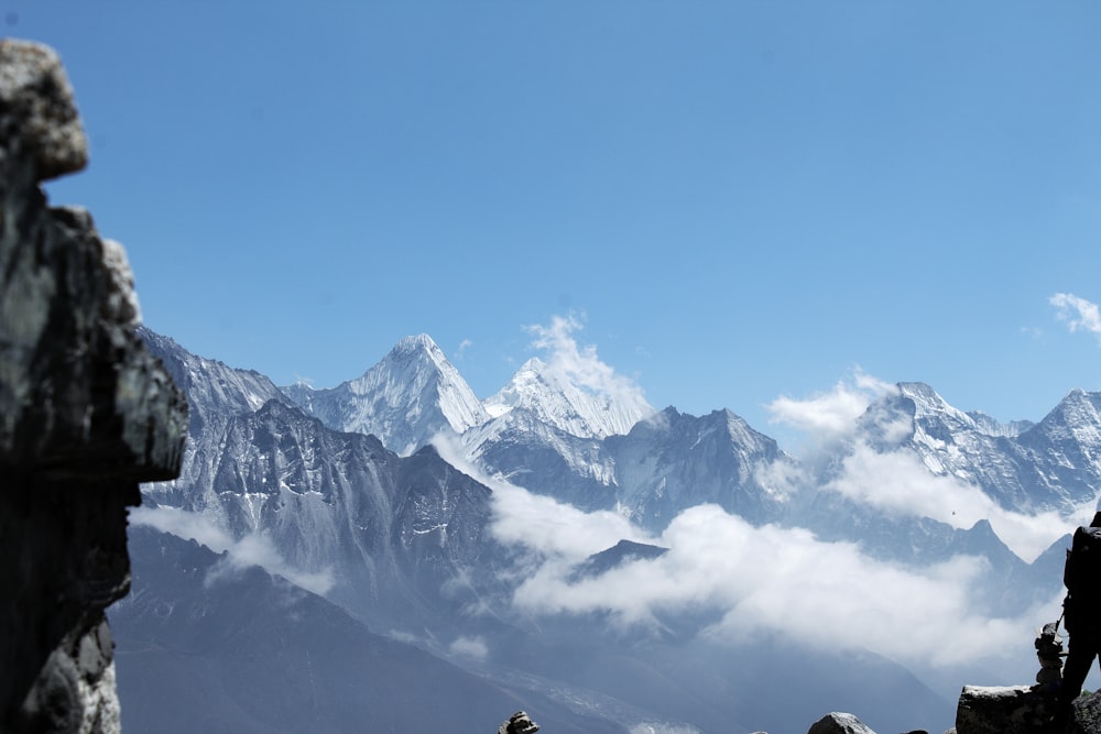 snow covered mountain under blue sky during daytime