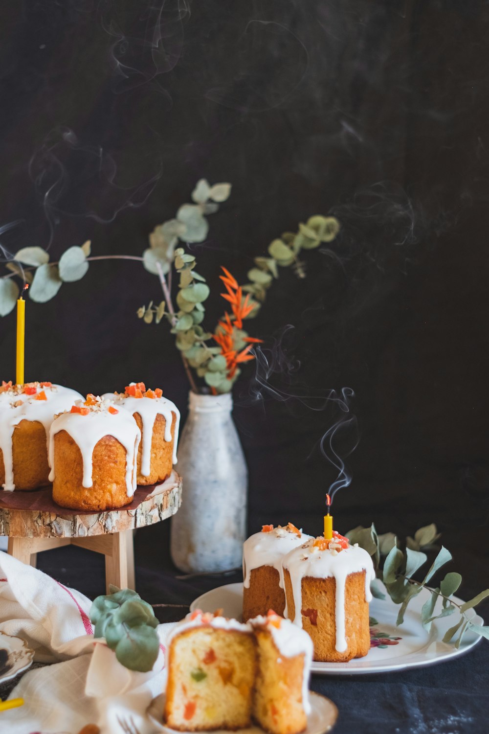 3 tier cake on table