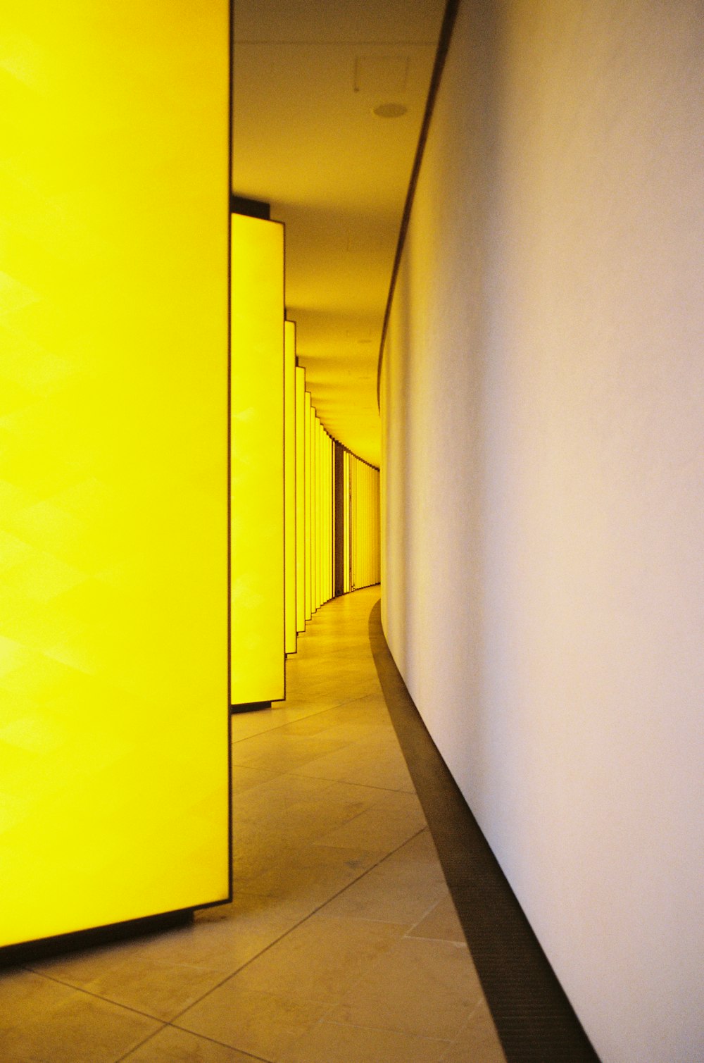 yellow and white painted wall