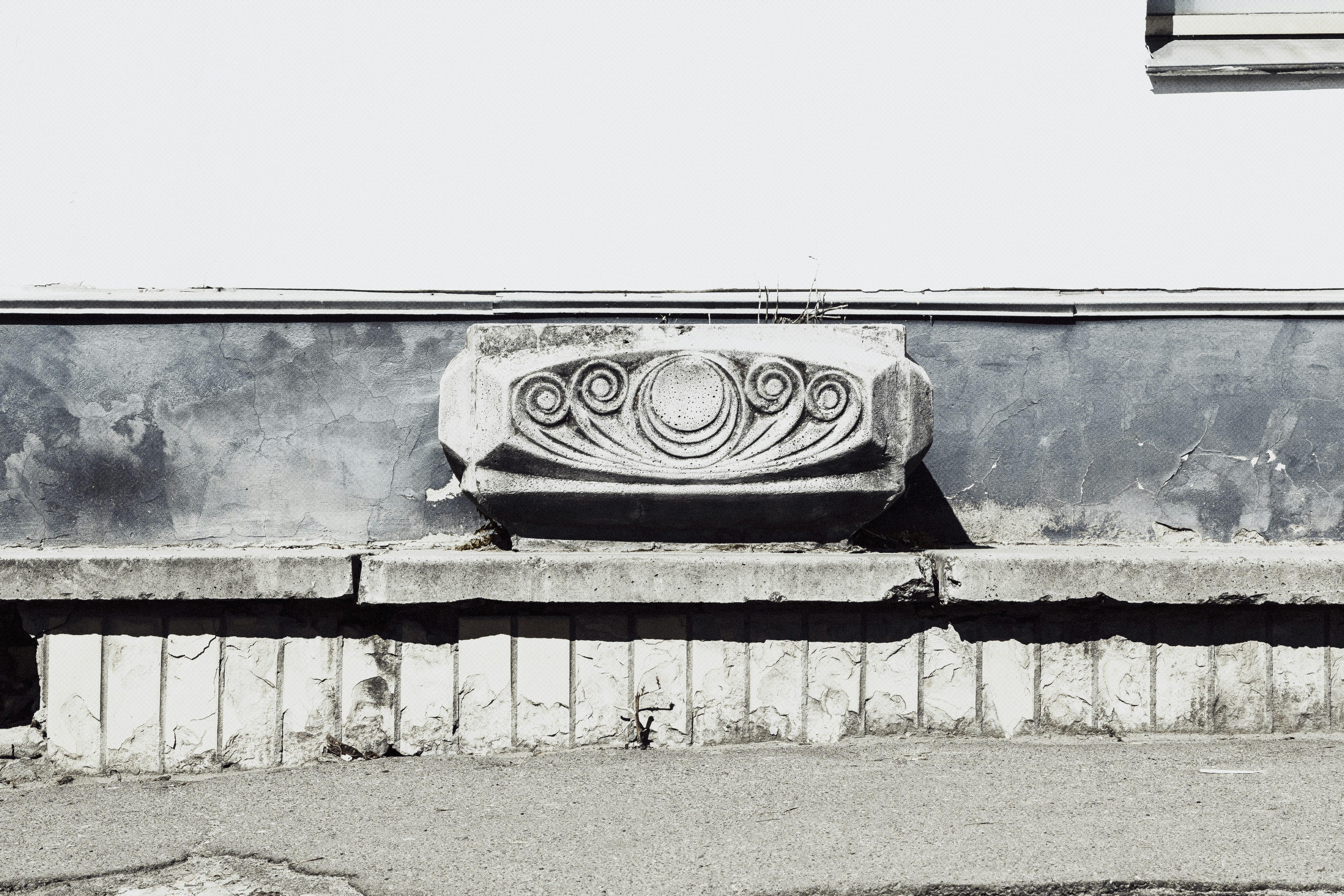 white and blue concrete wall