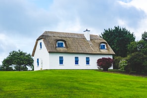 white and brown concrete house