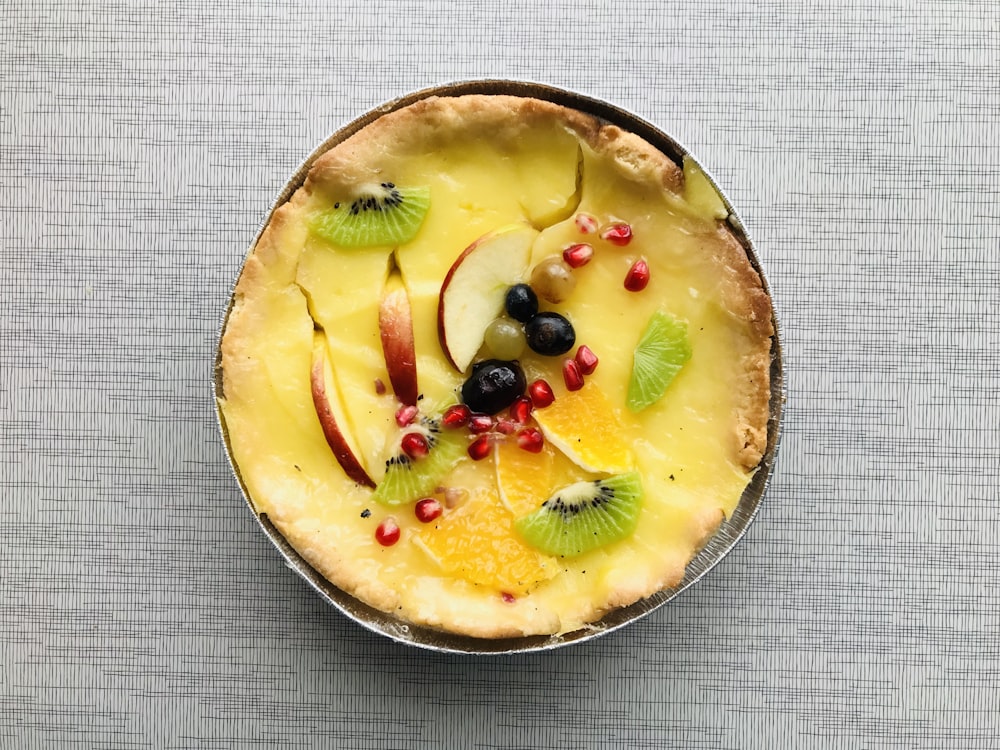 fruit salad on white ceramic plate