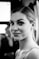 grayscale photo of smiling woman