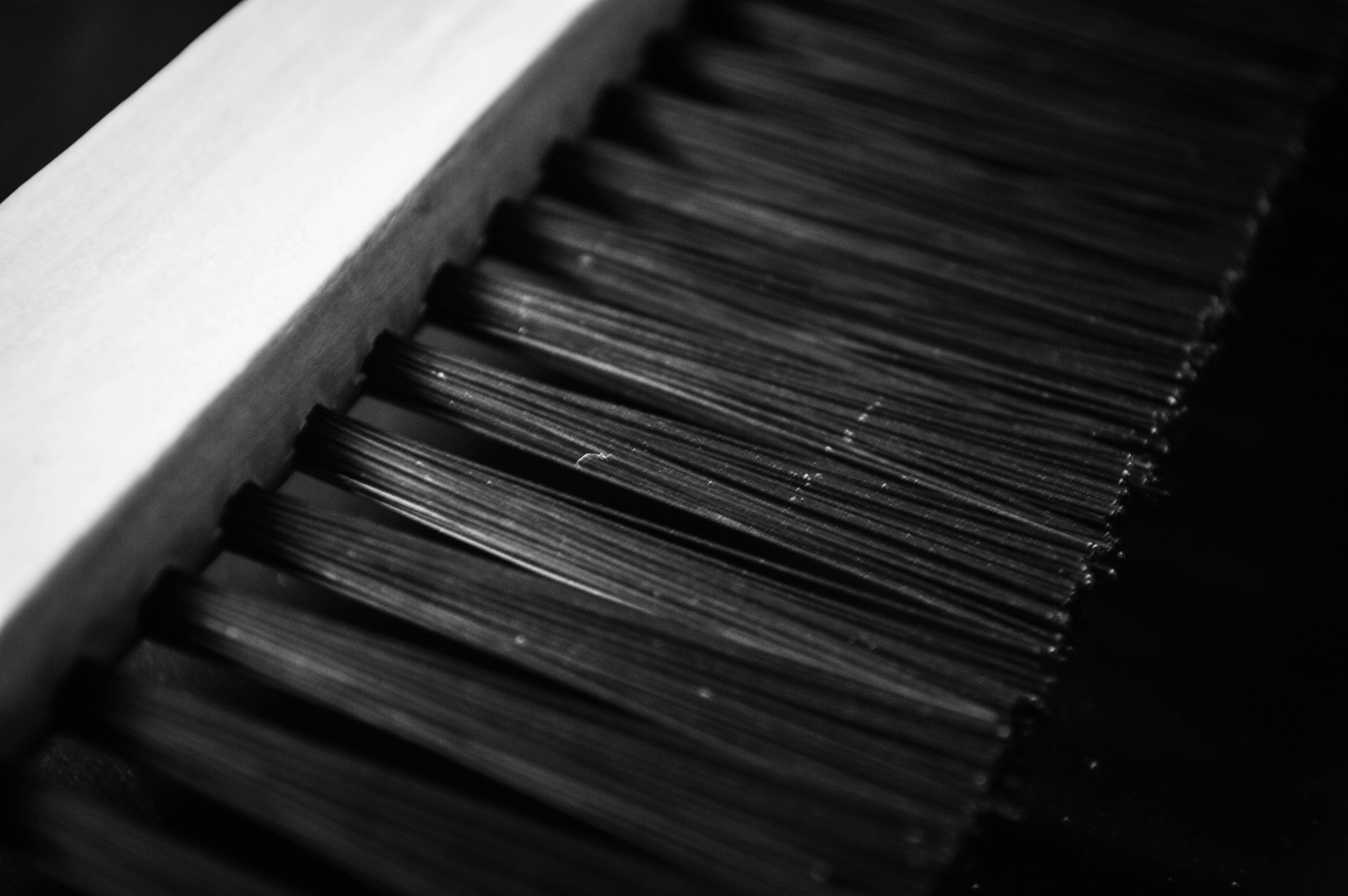 Close-up of boar bristle brush head