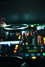 black and gray audio mixer
