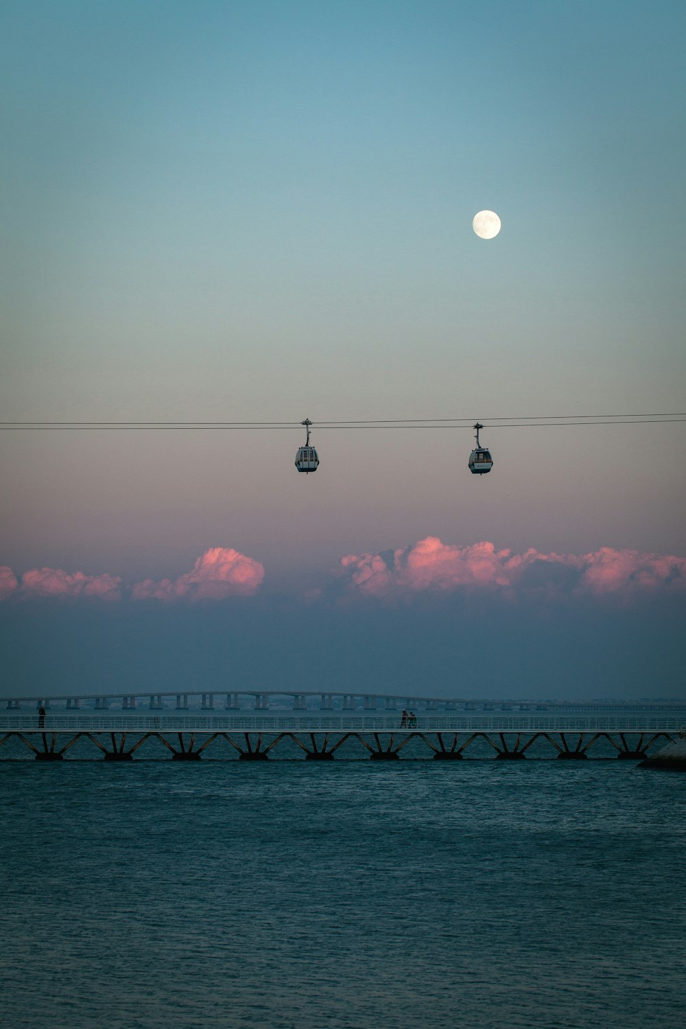 silhouette of bridge during sunset