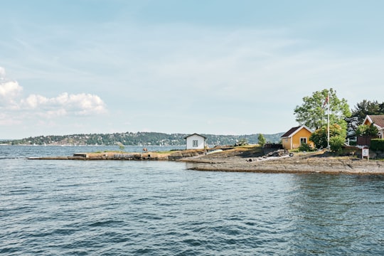 houses near body of water under white clouds during daytime in Oslo Norway