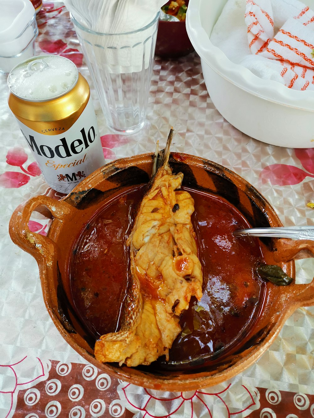 brown meat on white ceramic plate