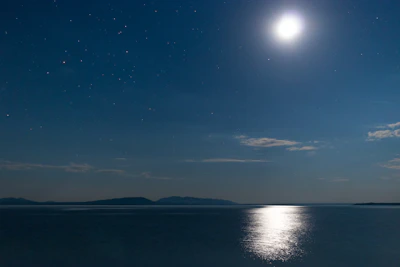 A serene moonlit night symbolizing lunar cycle gatherings and reflection.