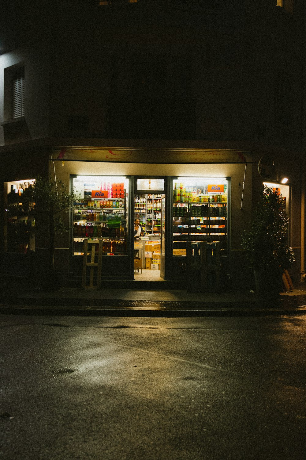 lighted store during night time