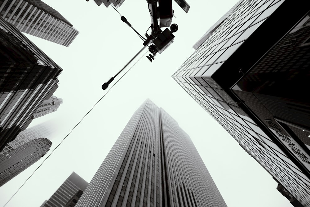 low angle photography of high rise buildings