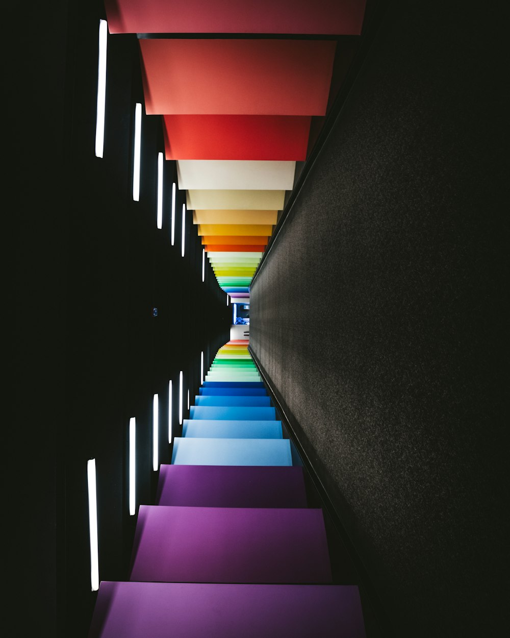 black purple and pink staircase