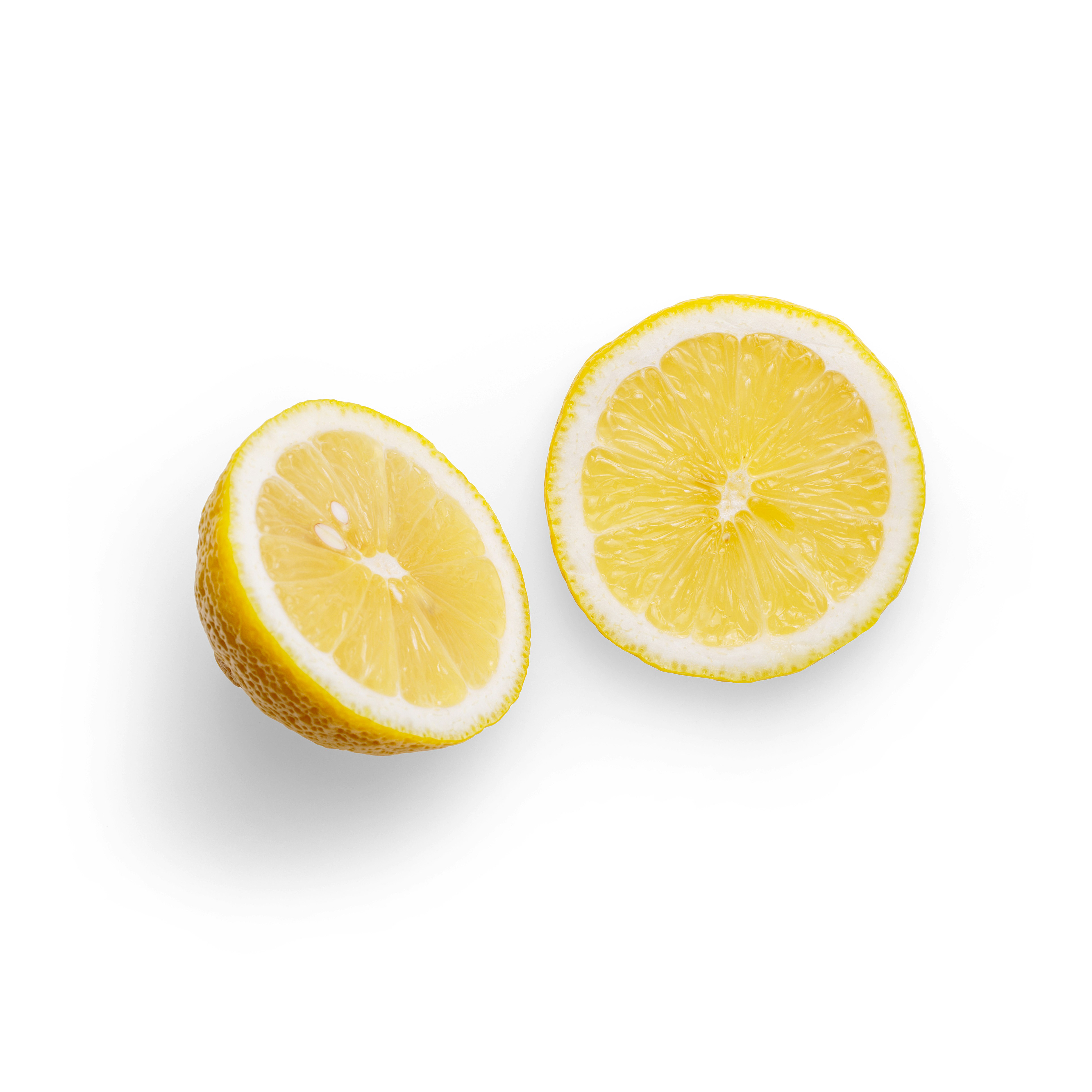 Quality photo of half a lemon on a white background