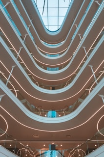 Screenshot of a dynamic Roblox game level featuring sleek architecture and ambient lighting.