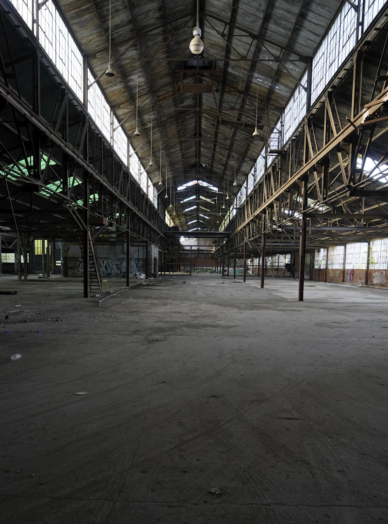 Grey concrete industrial unit