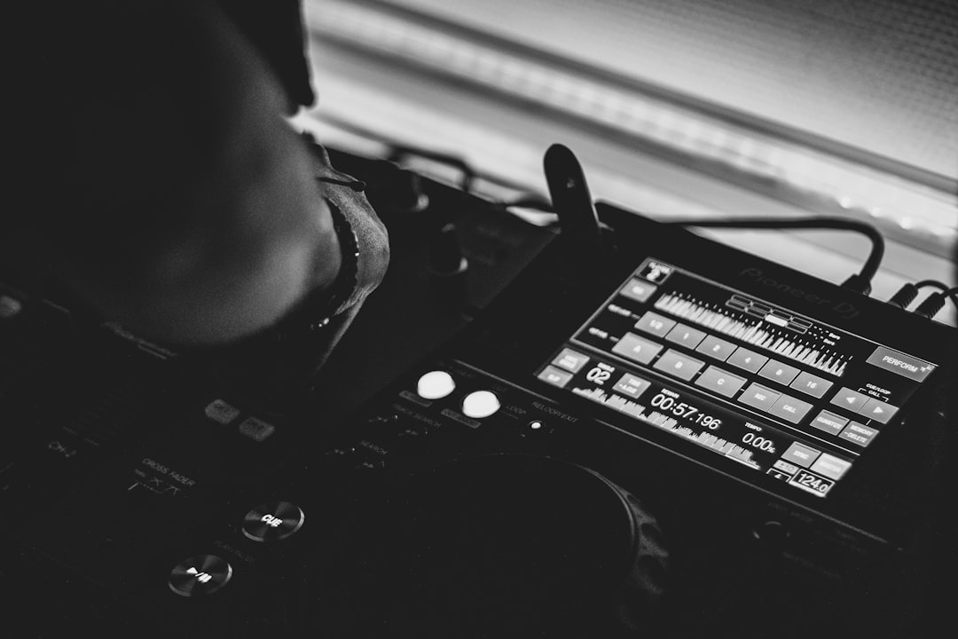 black and white audio mixer