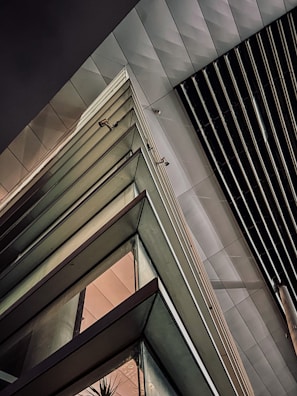 Architectural close-up showing contemporary building materials and textures.