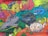 A vibrant graffiti mural featuring a variety of colorful sea creatures, including a shark, a yellow fish, a blue fish, and a pufferfish. The mural is painted on a brick wall and includes elements like seaweed, bubbles, and abstract patterns in the background.
