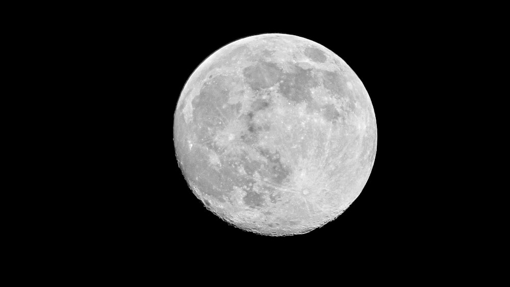 full moon on white background