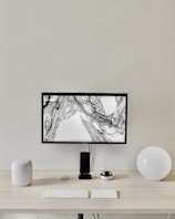 black and white abstract painting