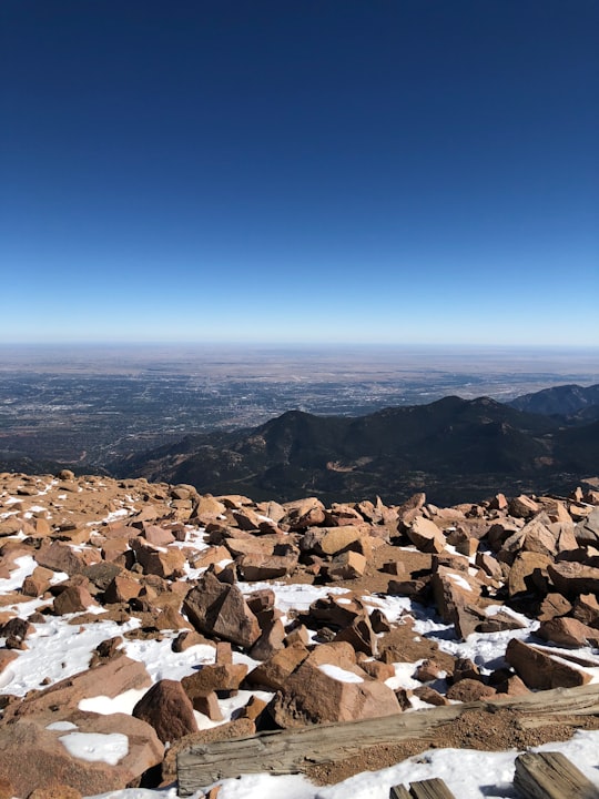 brown rocks on the mountain during daytime in Pikes Peak United States