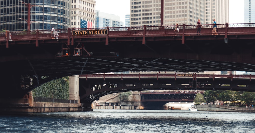 red bridge over river during daytime