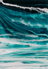 blue and white abstract painting