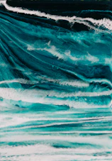 blue and white abstract painting