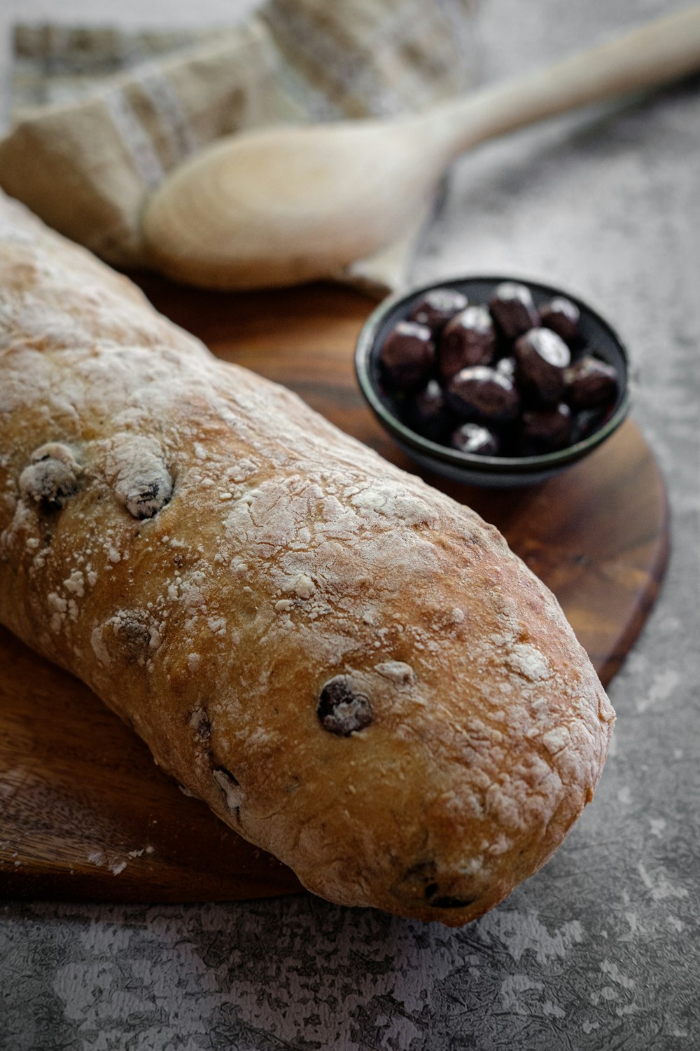 bread with black beans on brown wooden table