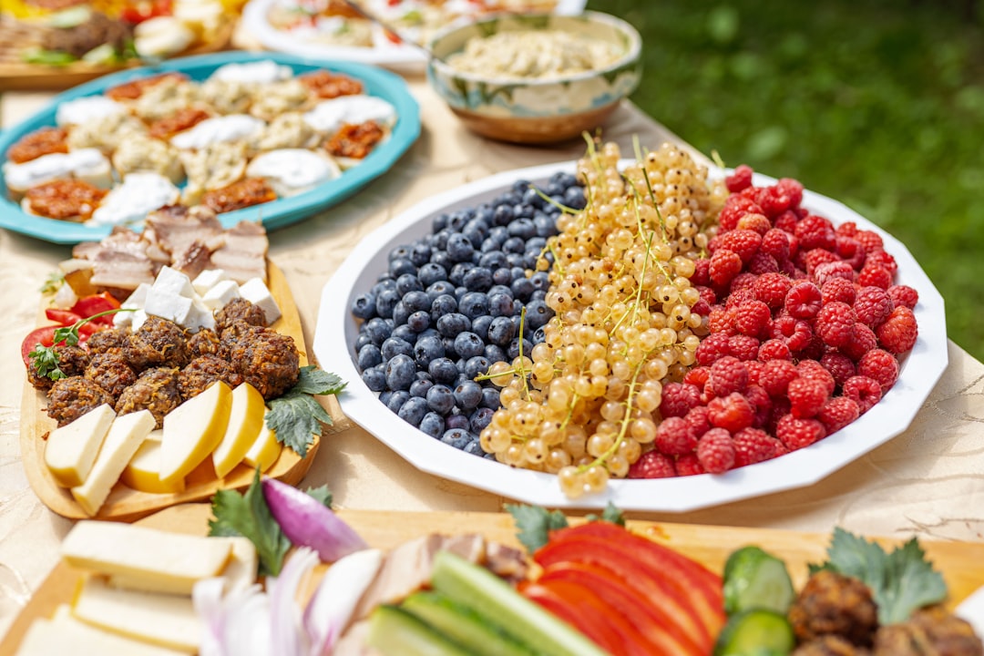 assorted fruits on white ceramic plate