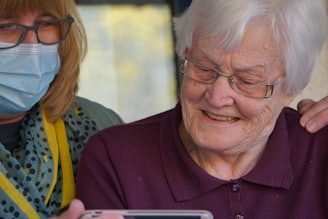 woman in purple polo shirt wearing eyeglasses