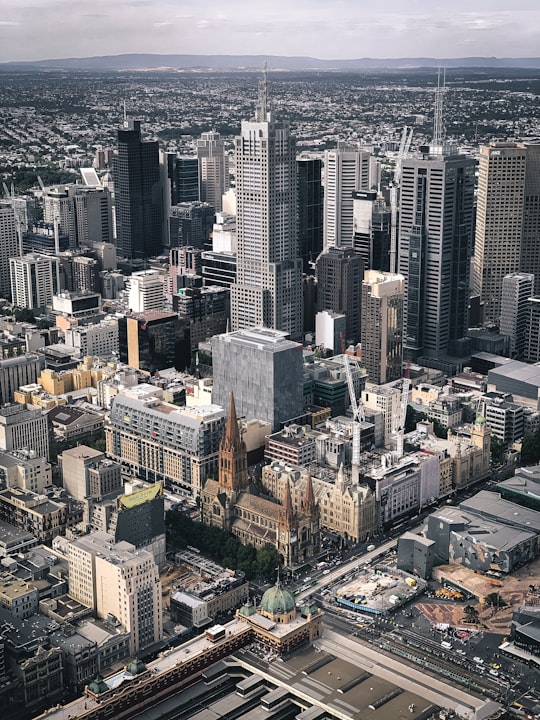 aerial view of city buildings during daytime in Melbourne Australia