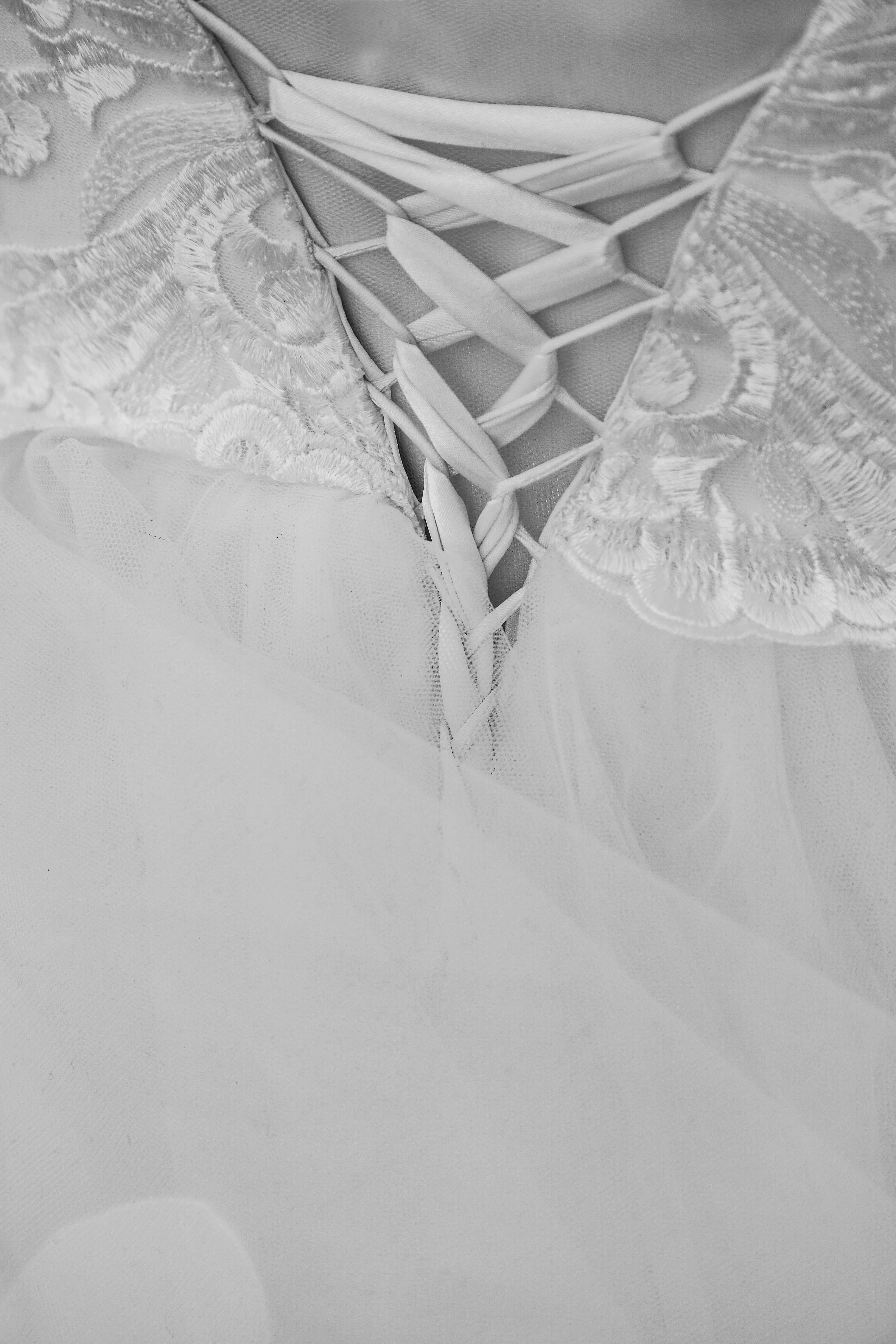 wedding dress details close-up, ilustrasi artikel Accessorize Your Dream Day: The Best Bridal Accessories for Every Style 8