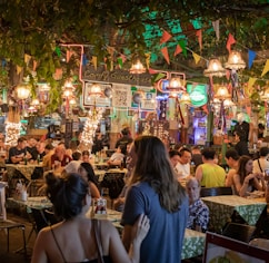 people sitting on chair in restaurant