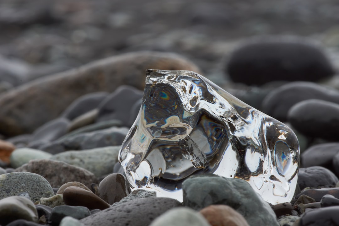 blue and white stone fragment